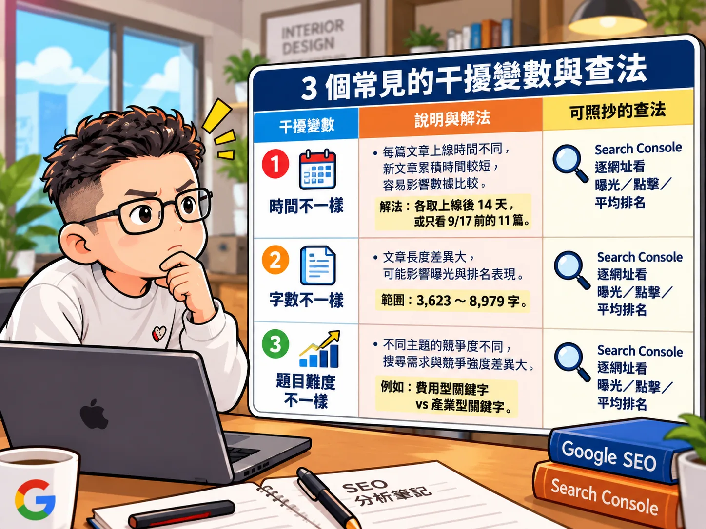 判斷 AI 生成文章會被 Google 懲罰嗎之前，要先處理的 3 個干擾變數：時間、字數、題目難度