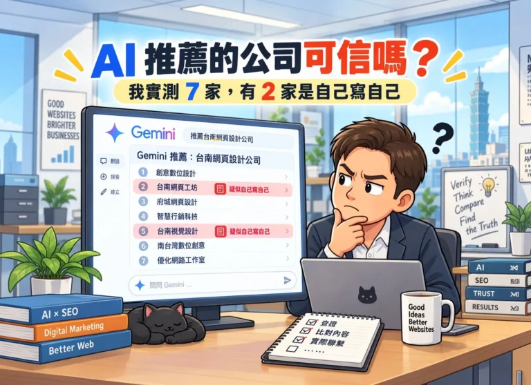 實測AI推薦7家公司，其中2家是寫清單文的人自己