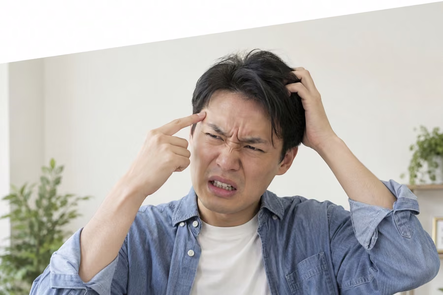 想不起來還剩幾堂的煩惱表情