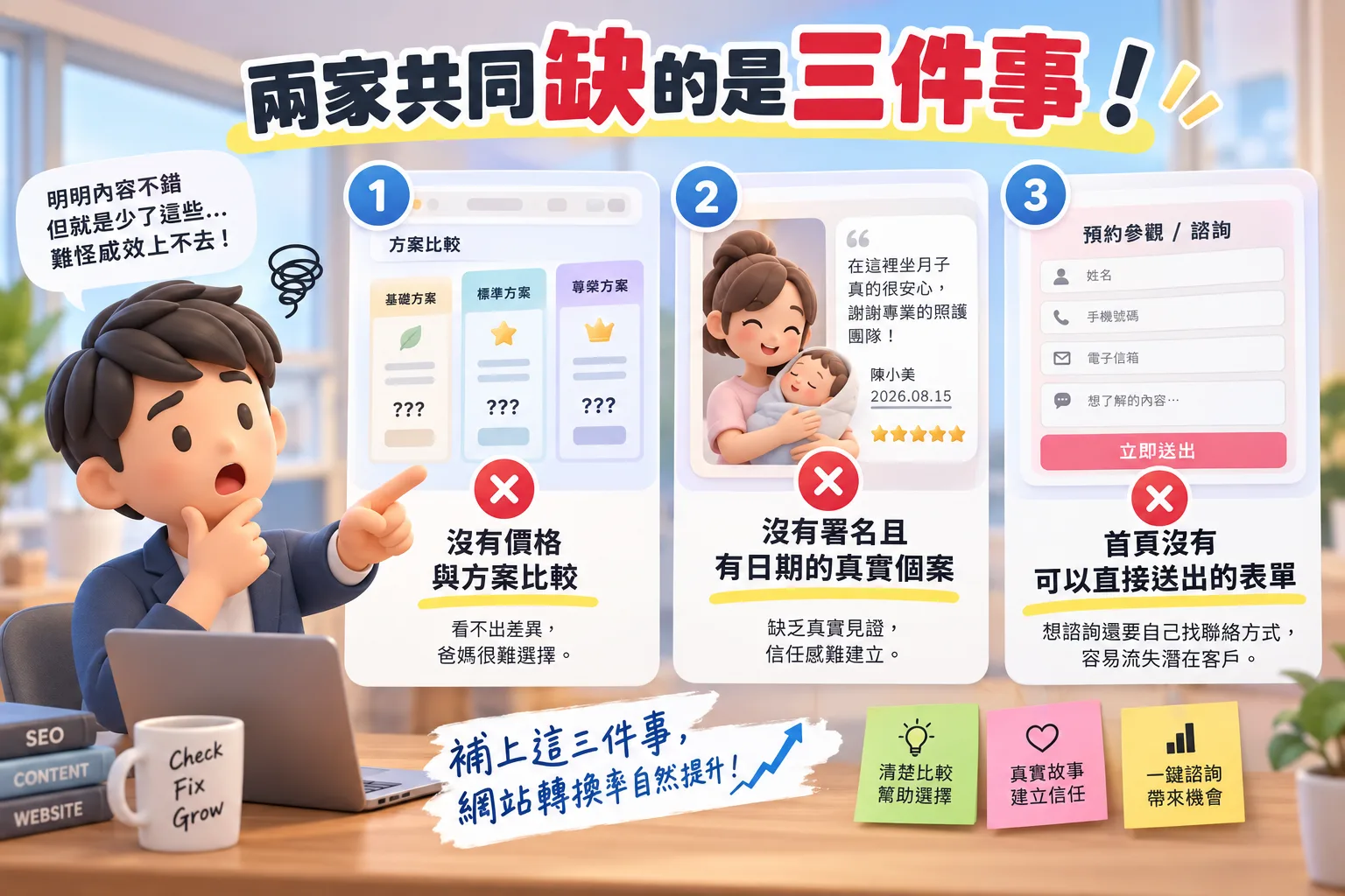 共同缺的三件事