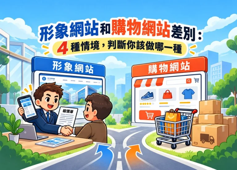 形象網站和購物網站差別封面